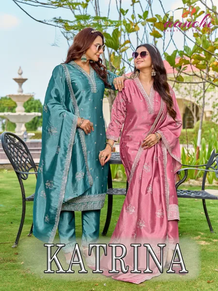 Katrina By Aanchi Crystal Silk Kurti With Bottom Dupatta 